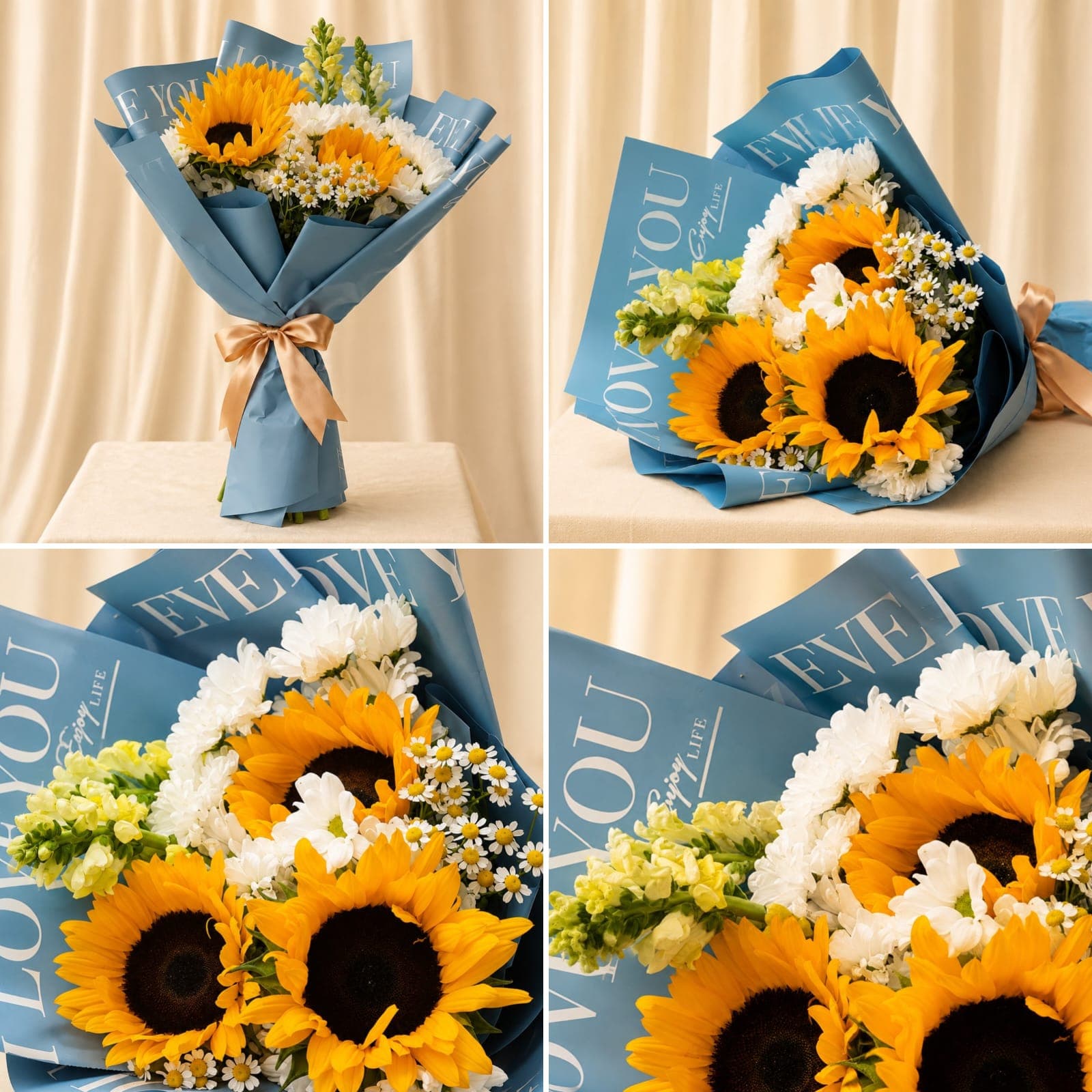 Quédate — Ramo de girasoles amarillos para regalar este 21 de septiembre en León, Guanajuato.
